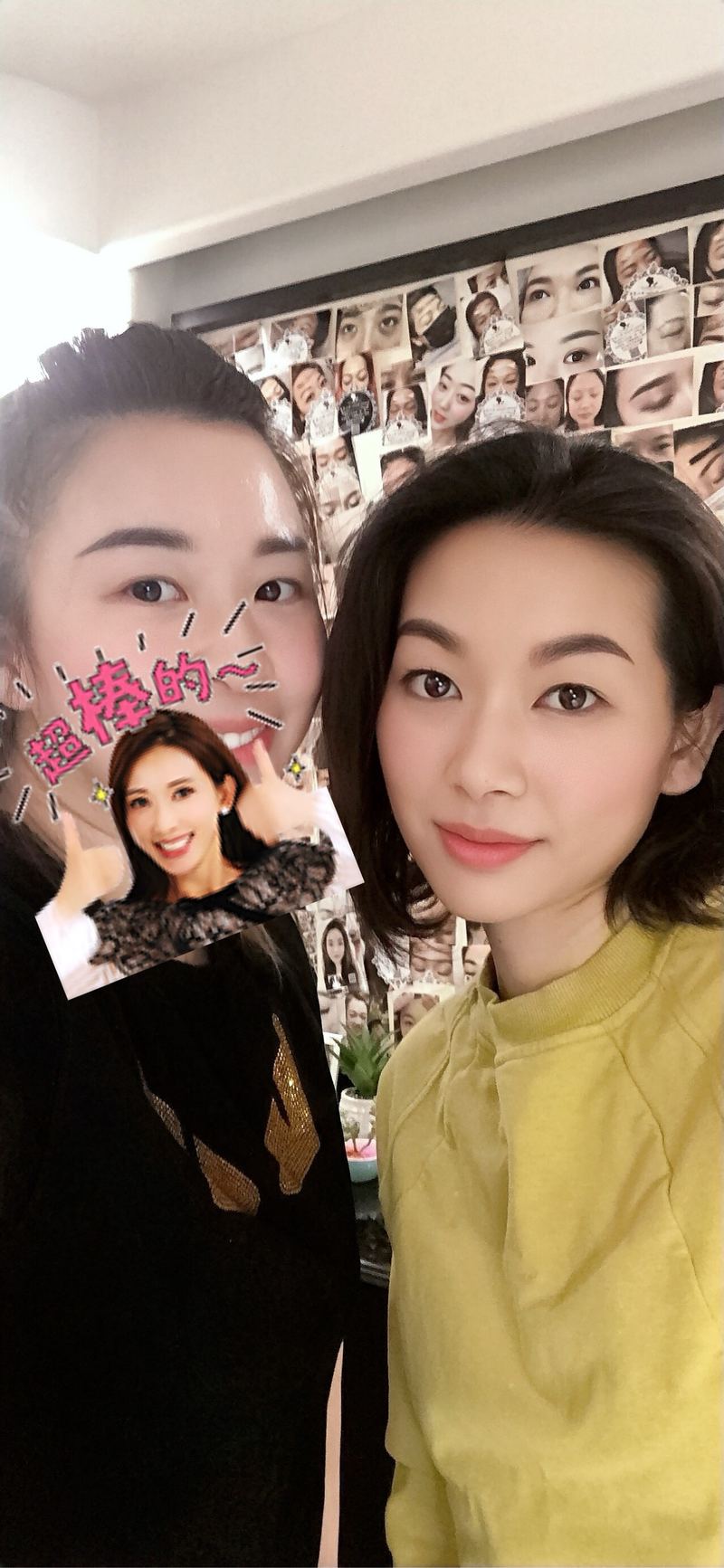 客人合影