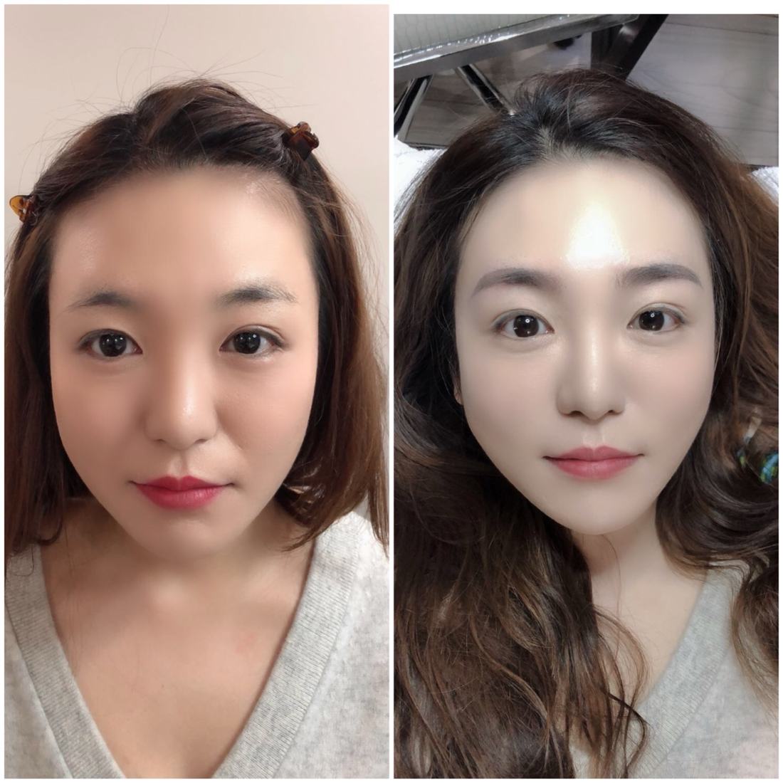 前后对比